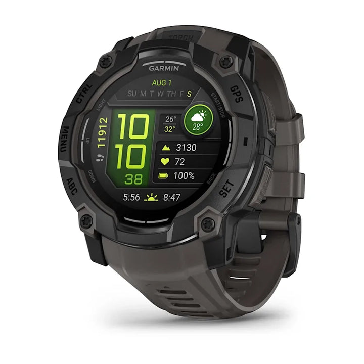 Garmin Instinct 3 Amoled Smart Watch (Black/Charcoal Band)