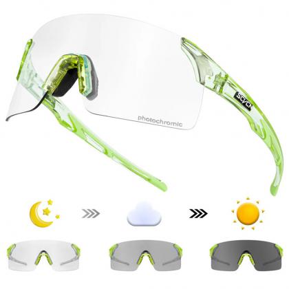 Kapvoe Scvcn X142 Sport Sunglasses (Black/Green)