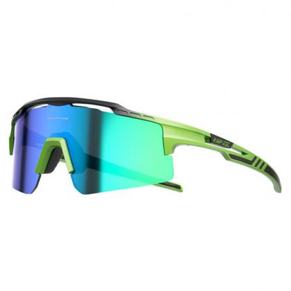 Kapvoe X75 Half Frame Sport Sunglasses (Blue/Green)