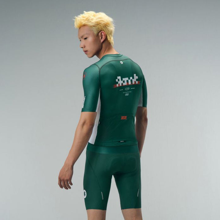 Monton SKMT Flux Block Men's Cycling Jersey (Deep Forest)