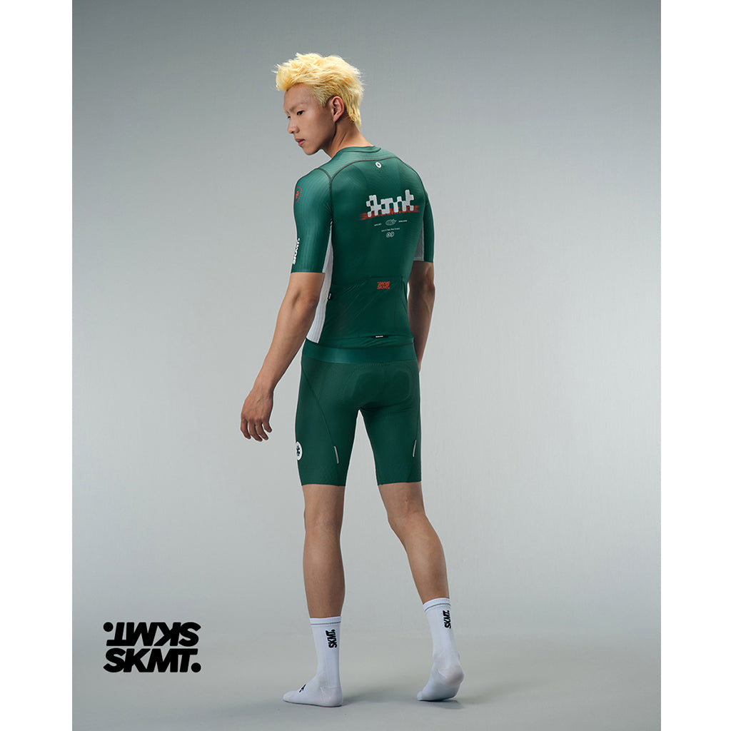 Monton SKMT Flux Block Men's Cycling Jersey (Deep Forest)
