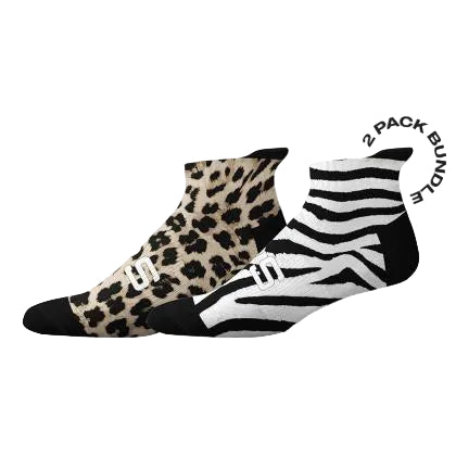 Sox Footwear Wild Animals Tab Unisex Multi Sport Socks - Pack of 2 (Print)