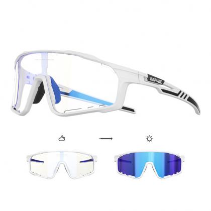 Kapvoe X76 Sport Sunglasses (Blue/White)