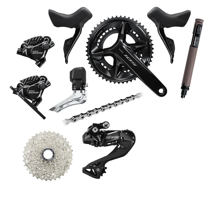 Shimano 105 R7150 2x12 Speed Di2 Disc Brake Road Groupset - 50/34
