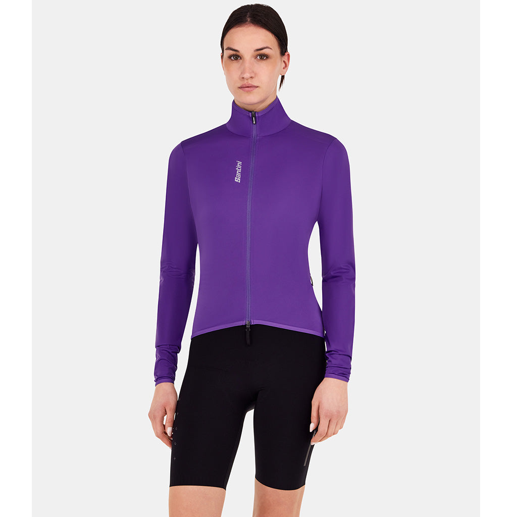 Santini Magic Packable Waterproof Unisex Cycling Jacket (Purple)