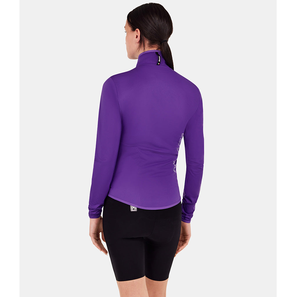 Santini Magic Packable Waterproof Unisex Cycling Jacket (Purple)