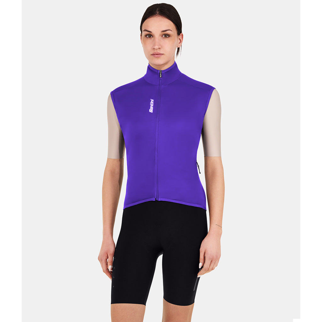 Santini Magic Packable Waterproof Unisex Sleeveless Cycling Vest (Purple)