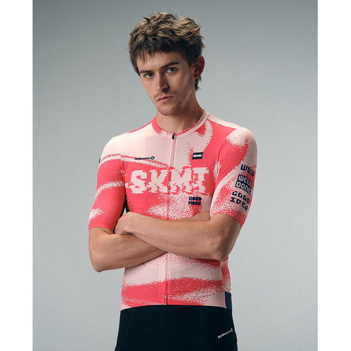 Monton SKMT Offset Unisex Cycling Jersey (Muted Coral)