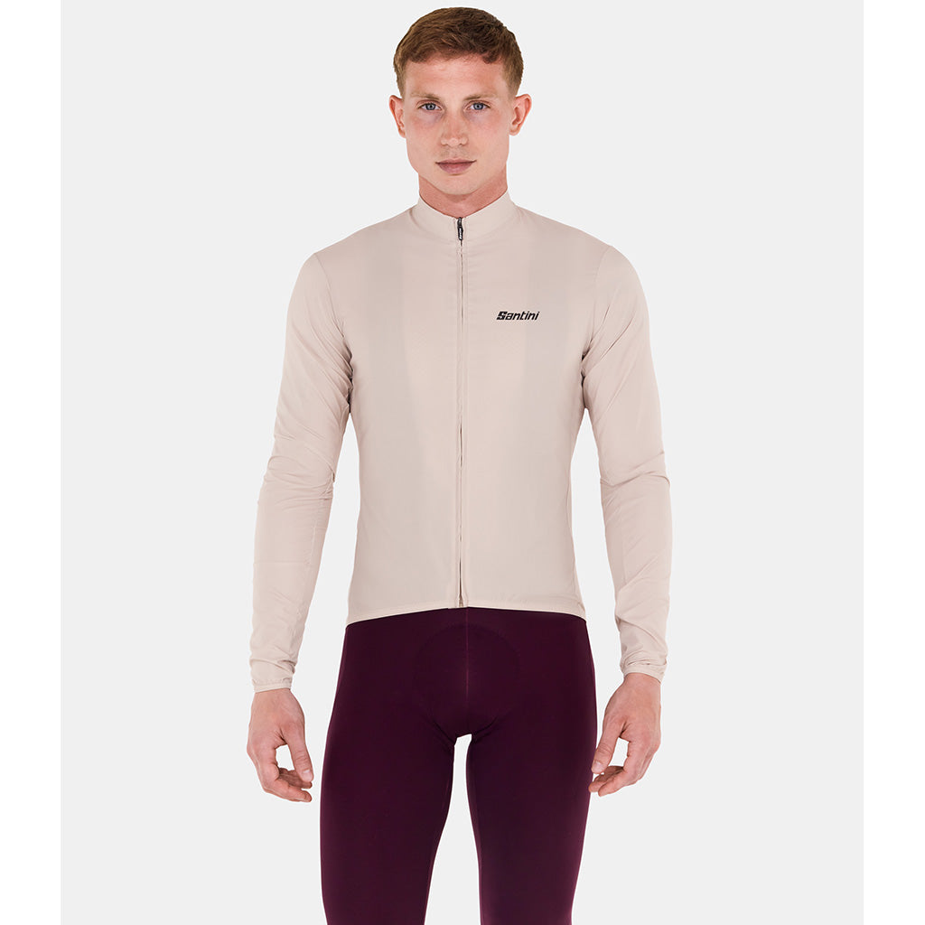 Santini Ready To Ride Unisex Wind Cycling Jacket (Cappuccino)