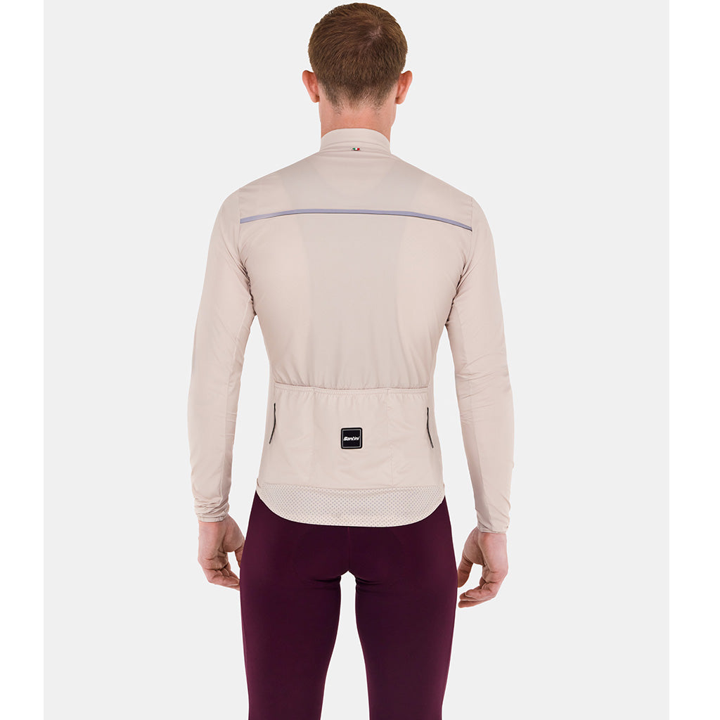 Santini Ready To Ride Unisex Wind Cycling Jacket (Cappuccino)