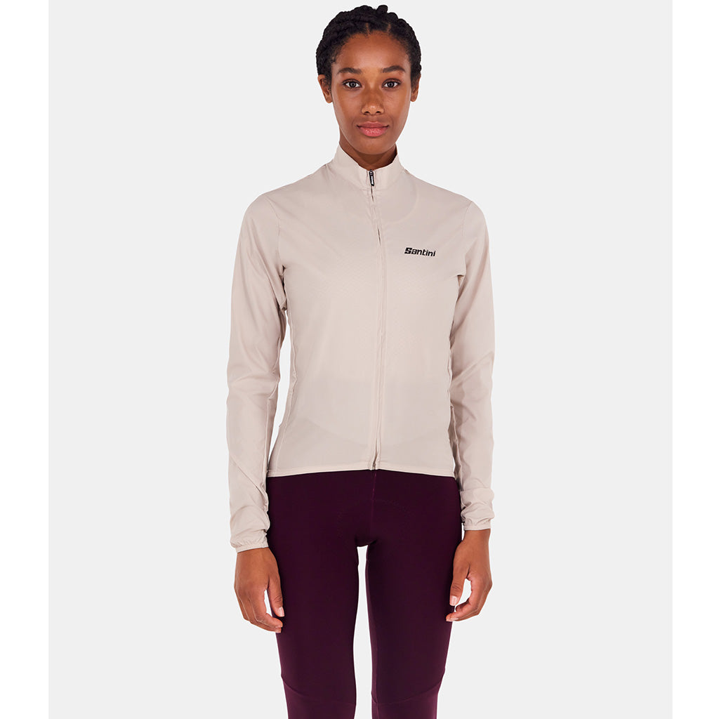 Santini Ready To Ride Unisex Wind Cycling Jacket (Cappuccino)