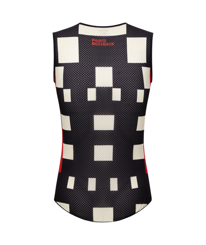 Santini Paris Roubaix Men's Cycling Baselayer (Black/White Print)