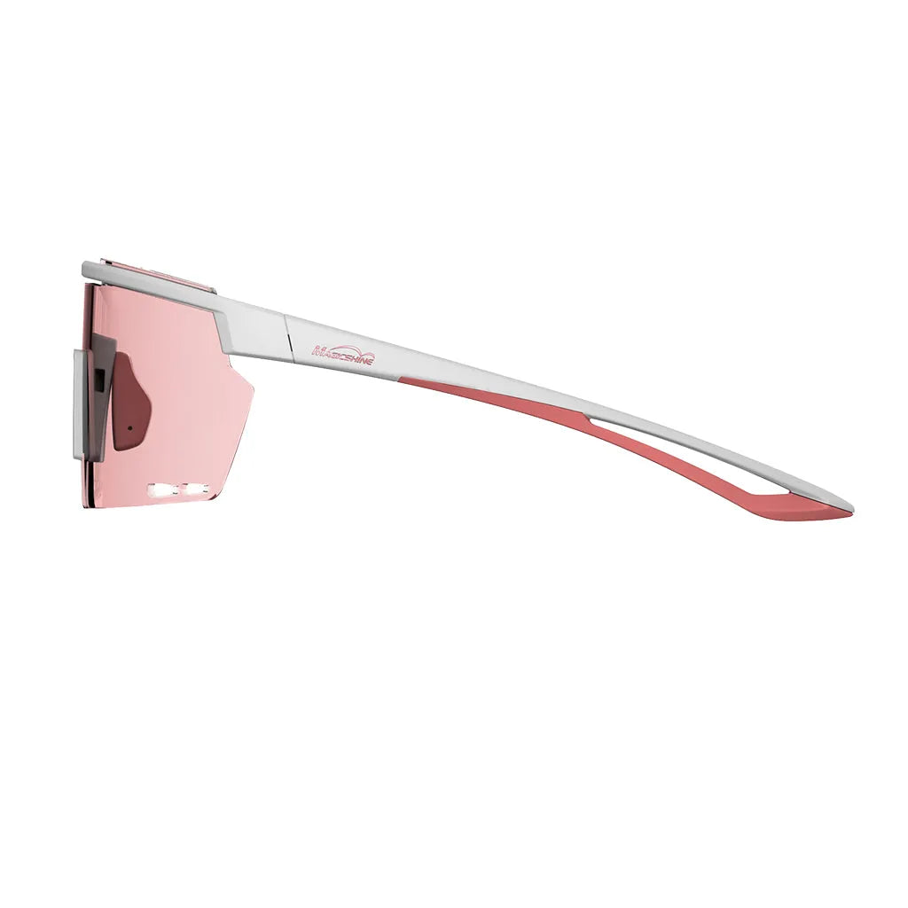 Magicshine Rouler Night Vision Sports Sunglasses (White/Pink)