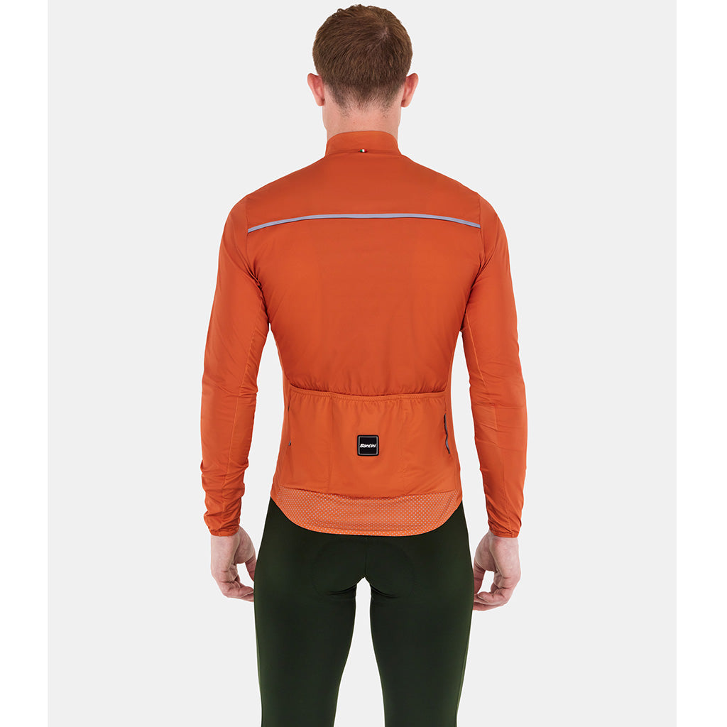 Santini Ready To Ride Unisex Wind Cycling Jacket (Rust)