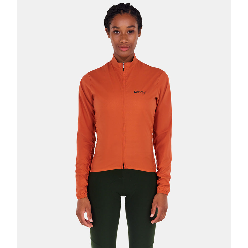 Santini Ready To Ride Unisex Wind Cycling Jacket (Rust)
