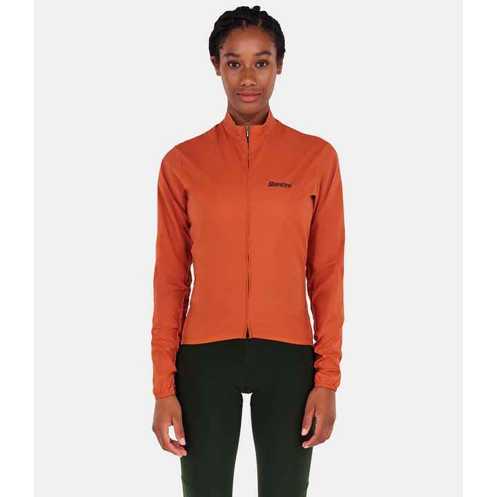 Santini Ready To Ride Unisex Wind Cycling Jacket (Rust)