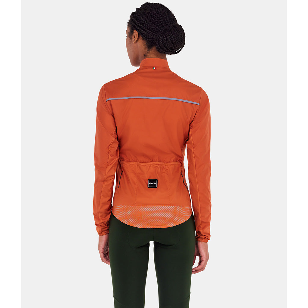 Santini Ready To Ride Unisex Wind Cycling Jacket (Rust)