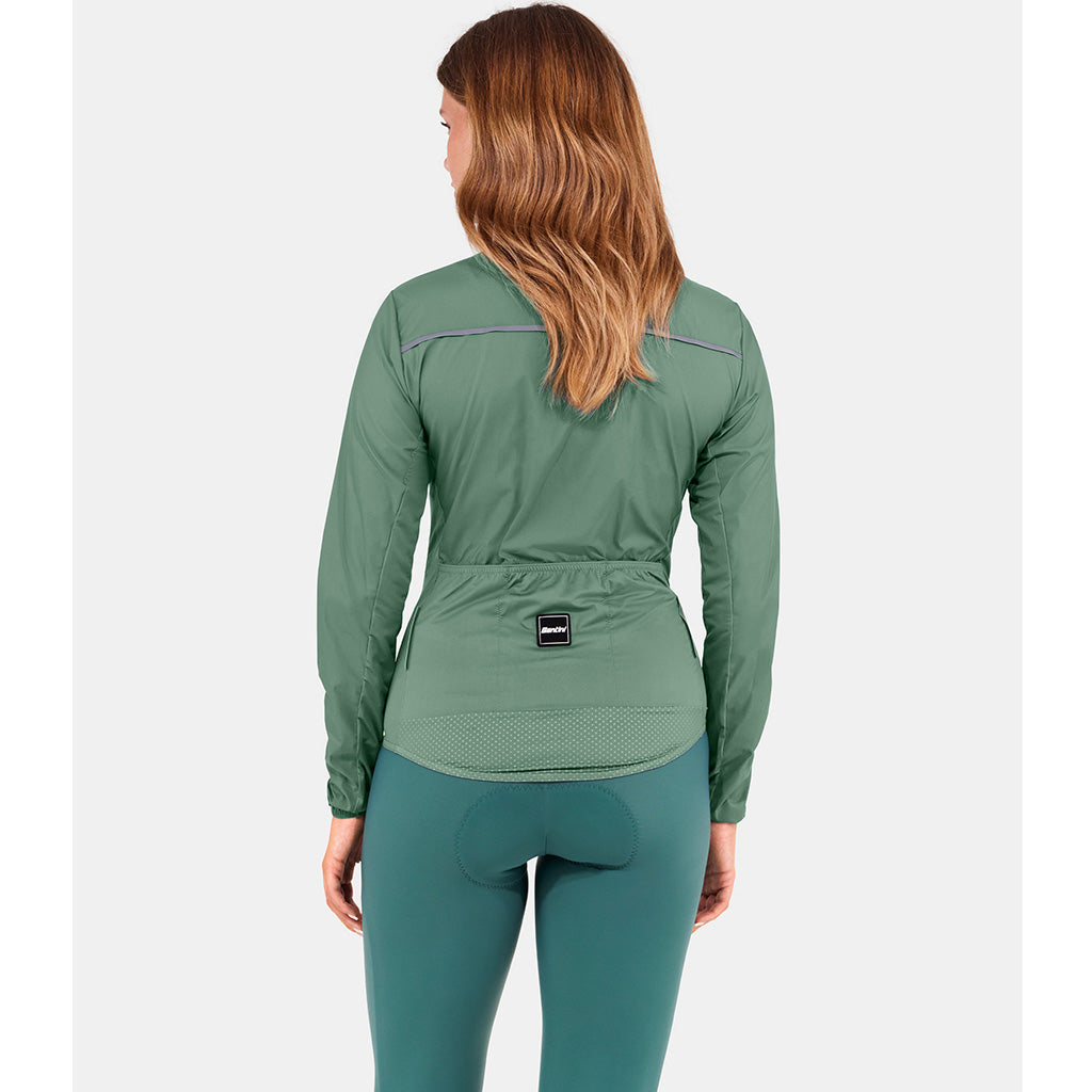 Santini Ready To Ride Unisex Wind Cycling Jacket (Sage Green)