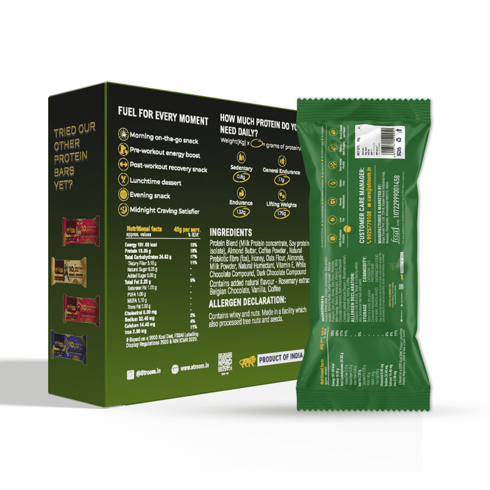 Stroom Coffee Almond Fix 10g Protein Bar