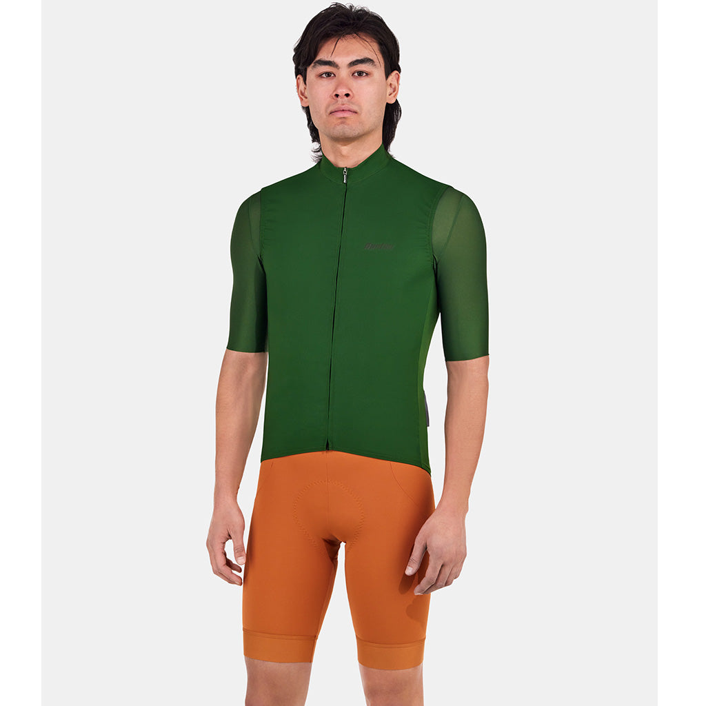 Santini Ready To Ride Unisex Wind Cycling Vest (Military Green)