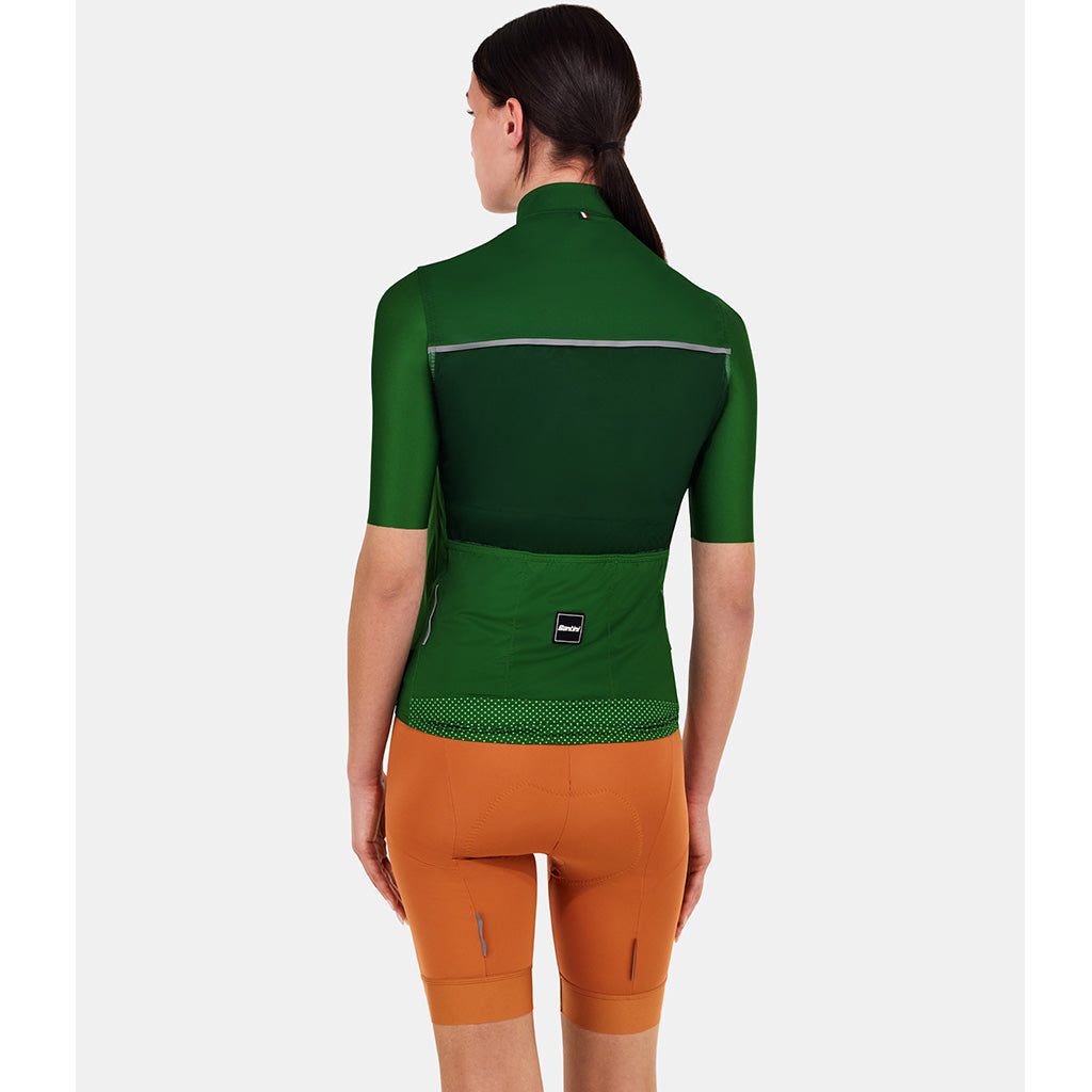 Santini Ready To Ride Unisex Wind Cycling Vest (Military Green)