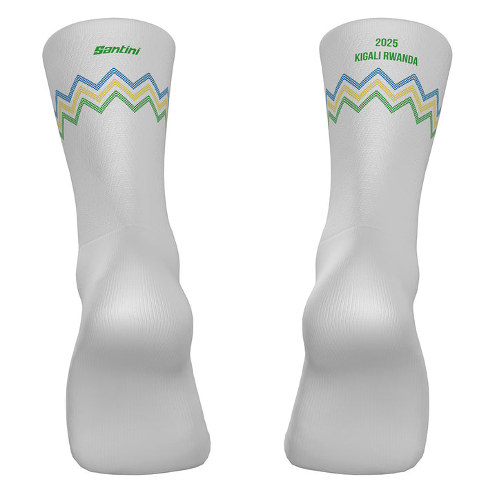 Santini UCI Road World Championships Kigali Unisex Cycling Socks (White)