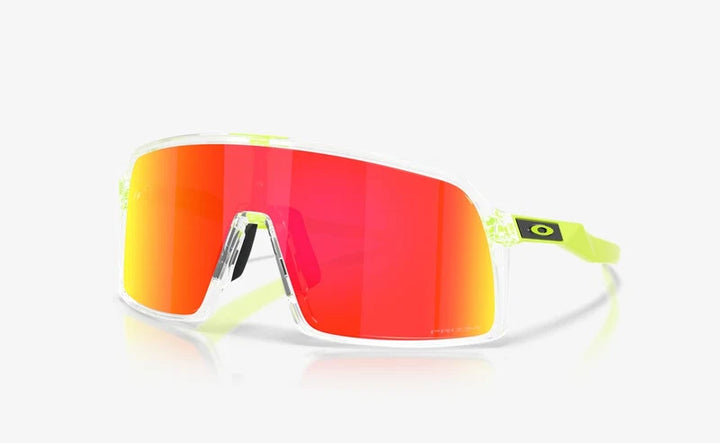 Oakley Sutro Neon Pop Collection Sport Sunglasses (Clear/Prizm Ruby)