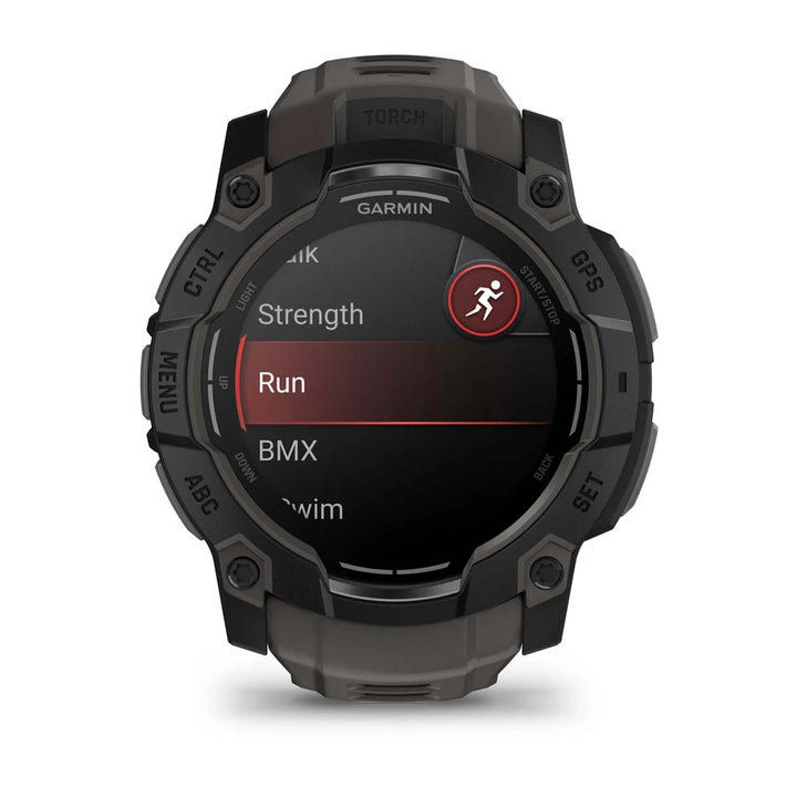 Garmin Instinct 3 Amoled Smart Watch (Black/Charcoal Band)
