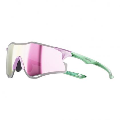Kapvoe Cheetah Sport Sunglasses (Pink/Green)