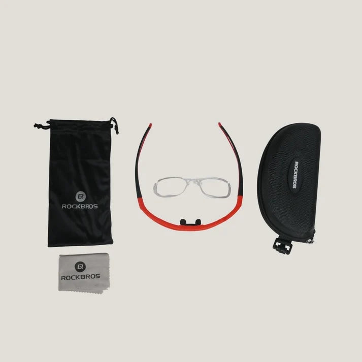 Rockbros Polarizing Sunglasses (Black/Red)