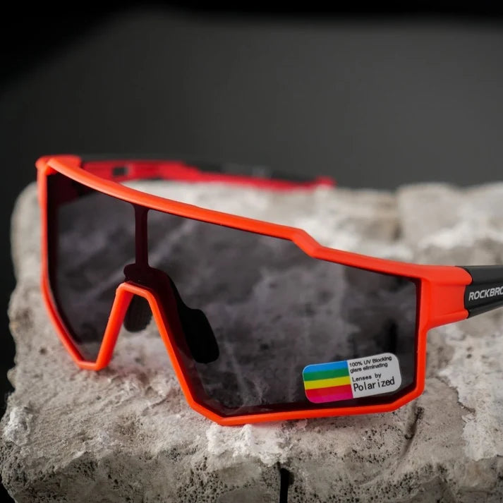 Rockbros Polarizing Sunglasses (Black/Red)