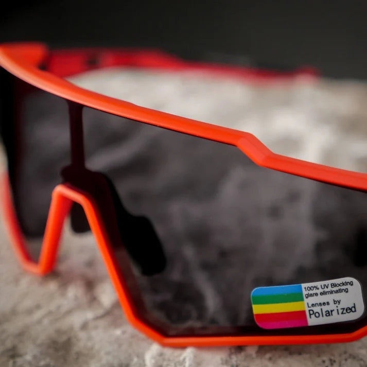 Rockbros Polarizing Sunglasses (Black/Red)