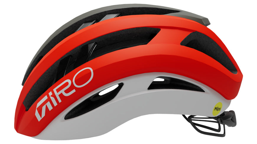 Giro Aries Spherical MIPS Road Cycling Helmet (Matte Flame Red)