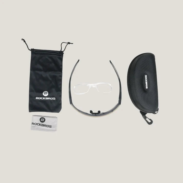 Rockbros Polarizing Sunglasses (Dark Grey/Orange)