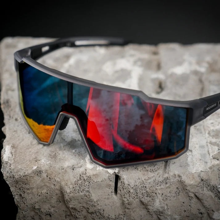 Rockbros Polarizing Sunglasses (Dark Grey/Orange)