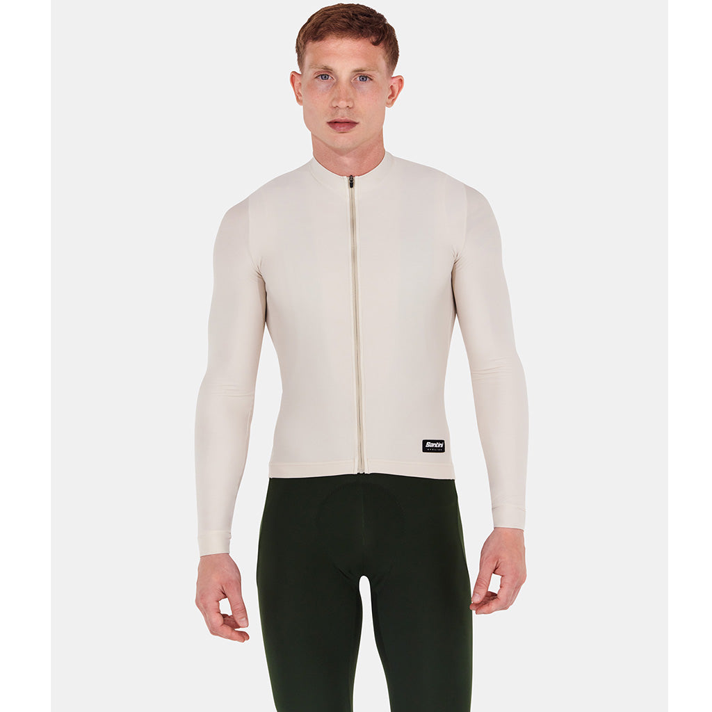 Santini Ready To Ride Unisex Long Sleeve Cycling Jersey (Cappuccino)