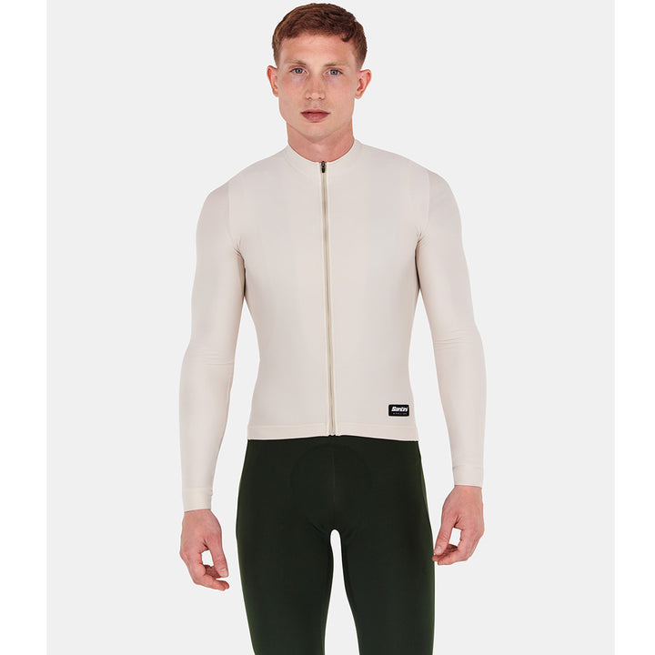 Santini Ready To Ride Unisex Long Sleeve Cycling Jersey (Cappuccino)