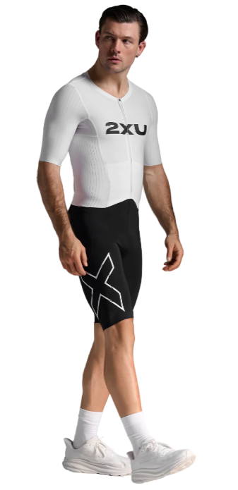 2XU Light Speed React Men's Triathlon suit (White/Black)