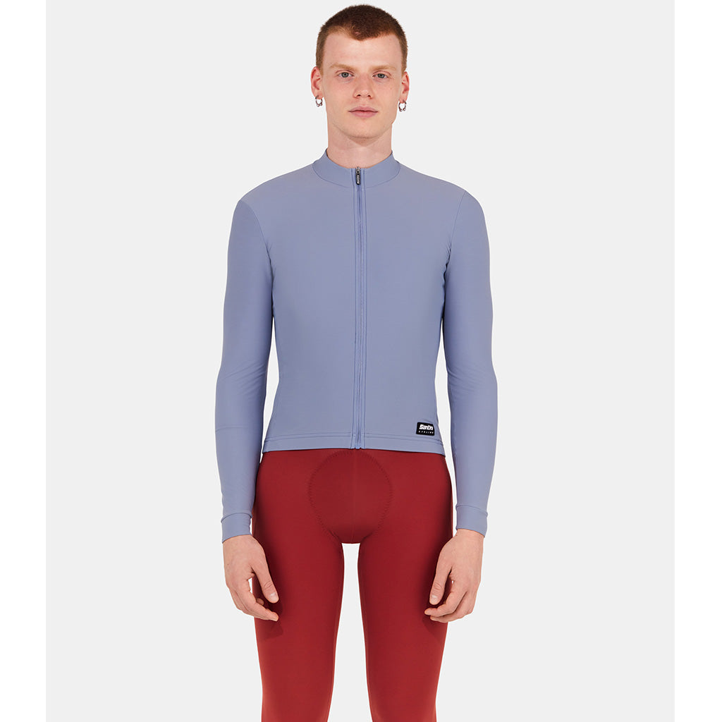 Santini Ready To Ride Unisex Long Sleeve Cycling Jersey (Light Blue)