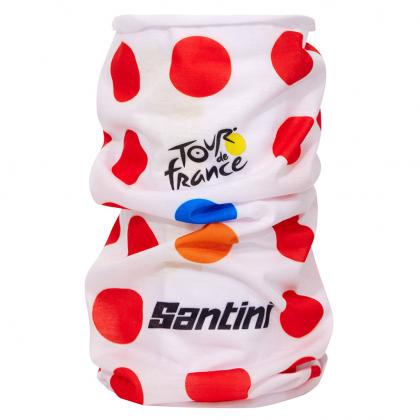 Santini TDF King Of The Mountains Leader Neck Warmer (Polka Dot)