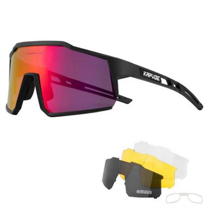 Kapvoe KE9022 Sport Sunglasses (Red/Black)