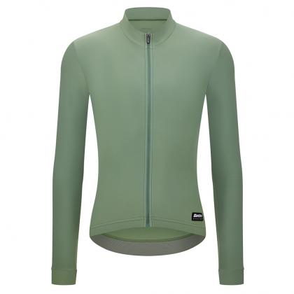 Santini Ready To Ride Unisex Long Sleeve Cycling Jersey (Sage Green)