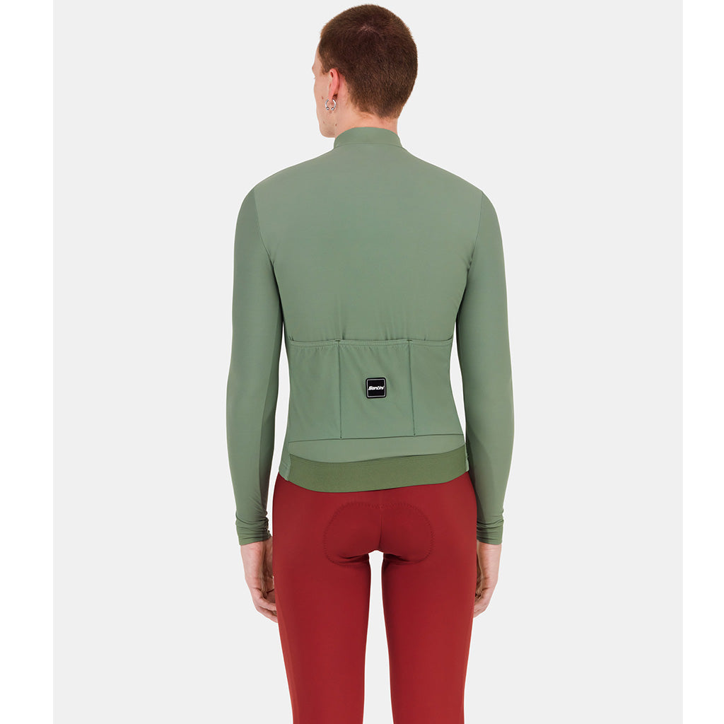 Santini Ready To Ride Unisex Long Sleeve Cycling Jersey (Sage Green)