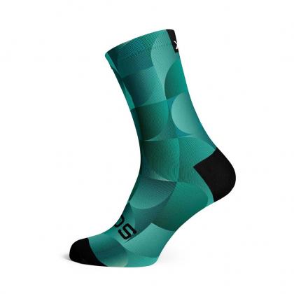 Sox Footwear Solid Teal Casual Crew Unisex Multi Sport Socks (Print)