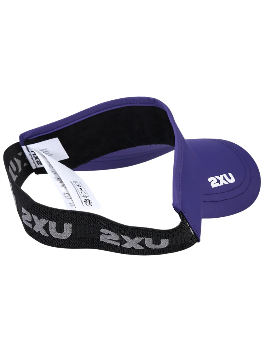 2XU UQ6165F Performance Visor Unisex Running Cap (Future Dusk/White)