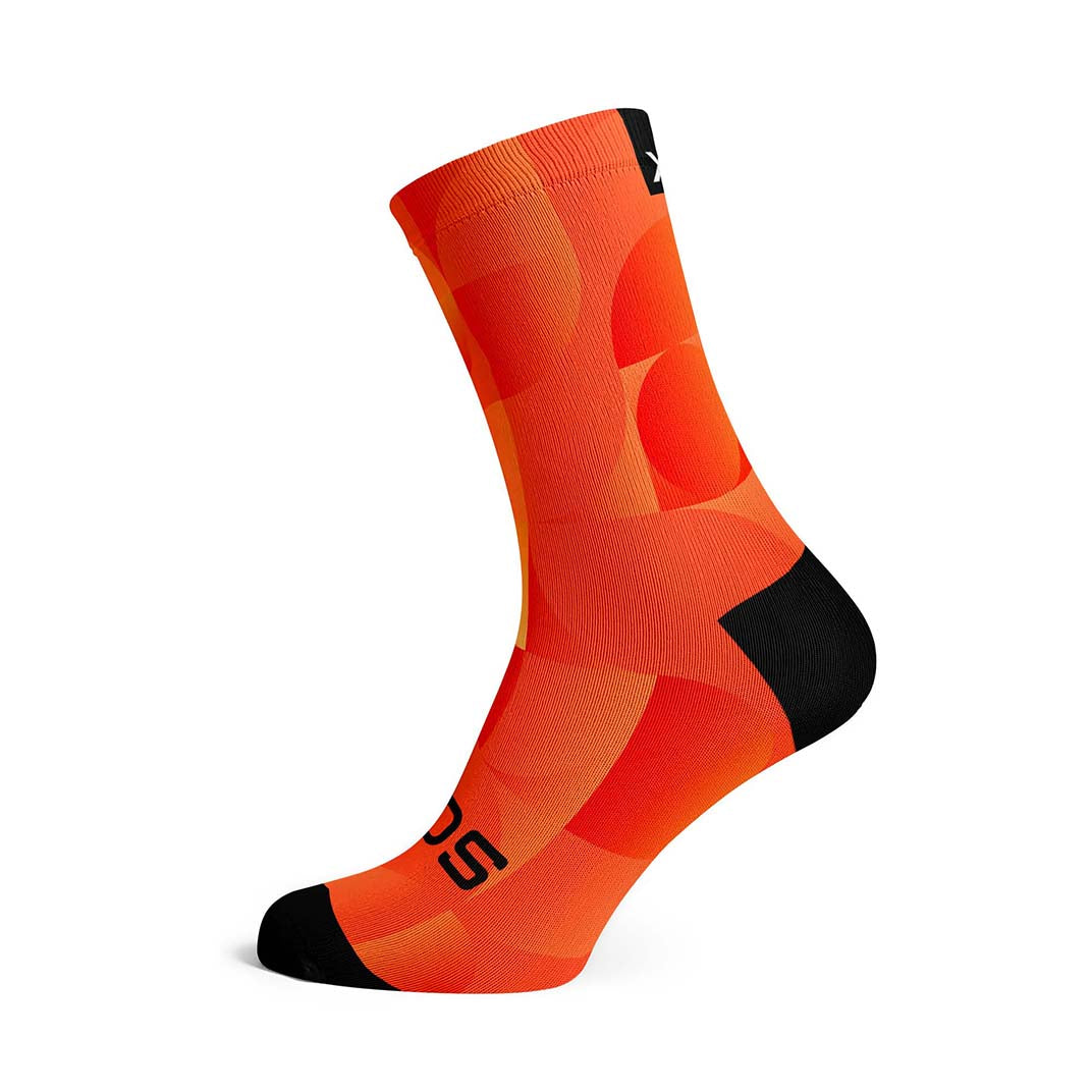 Sox Footwear Orange Casual Crew Unisex Multi Sport Socks (Print)