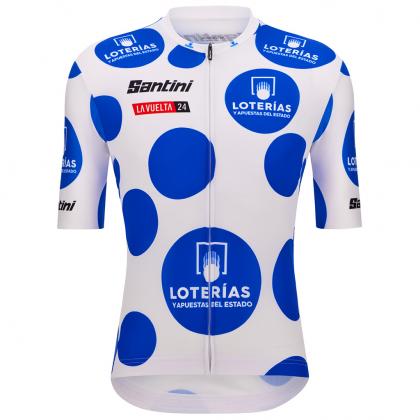 Santini La Vuelta Official Best Climber Men's Cycling Jersey (Blue)