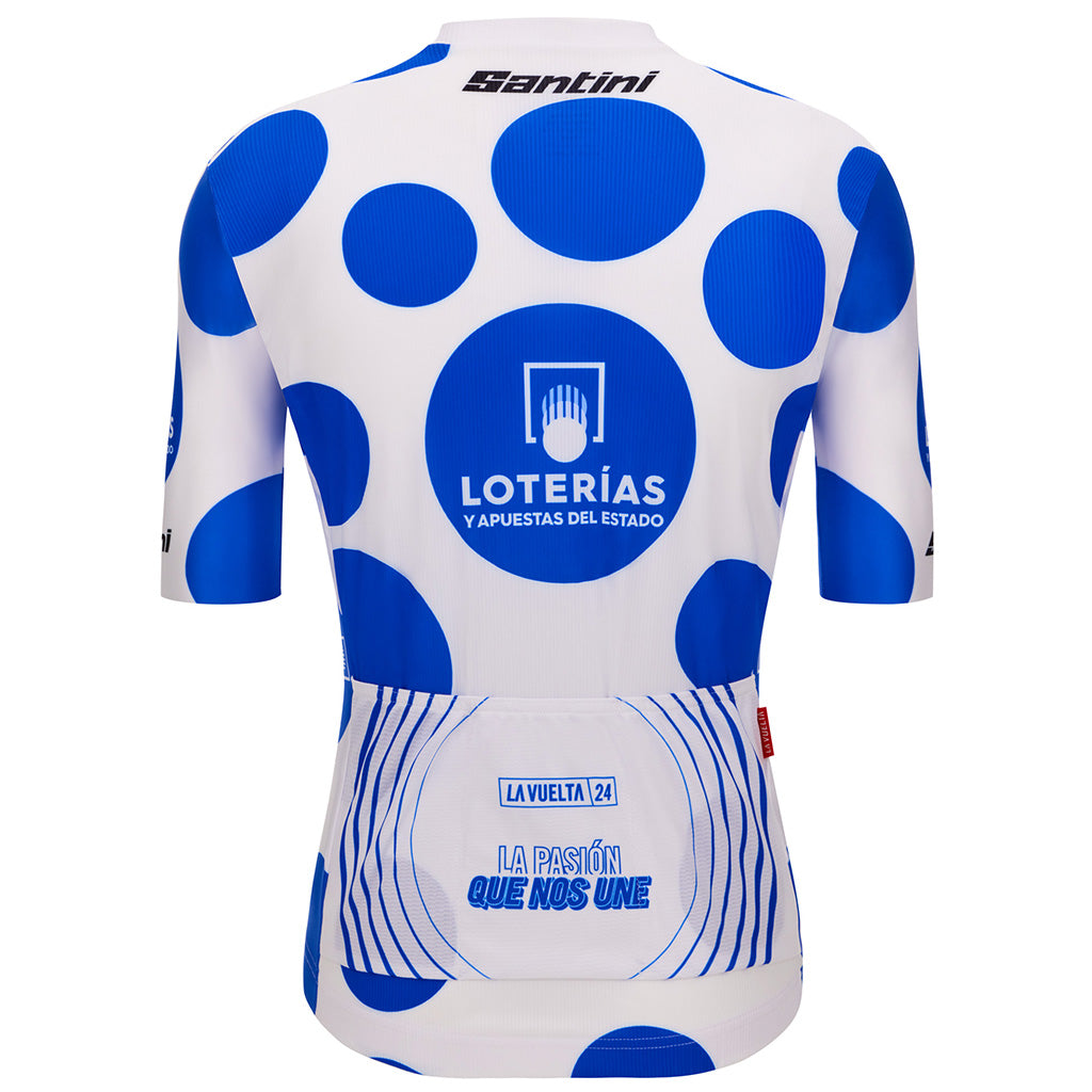 Santini La Vuelta Official Best Climber Men's Cycling Jersey (Blue)