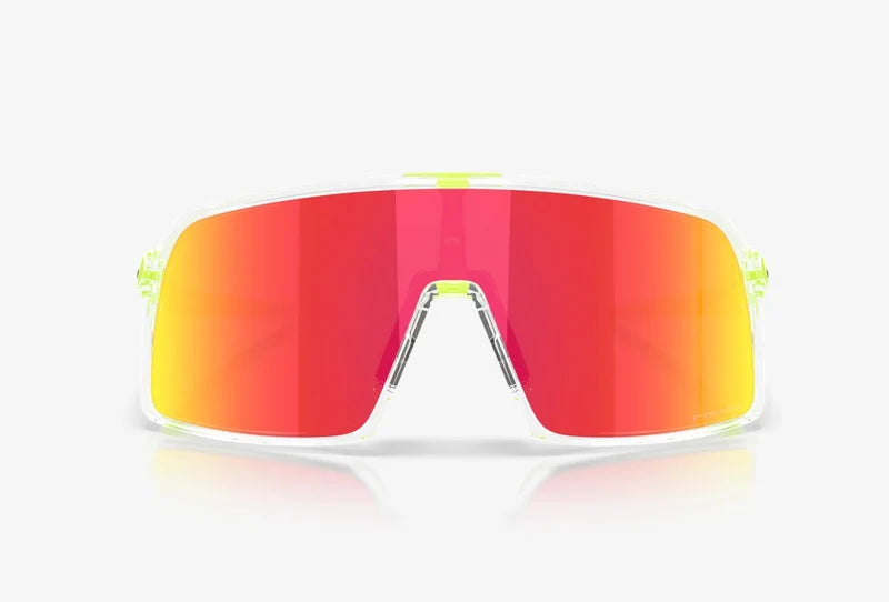Oakley Sutro Neon Pop Collection Sport Sunglasses (Clear/Prizm Ruby)