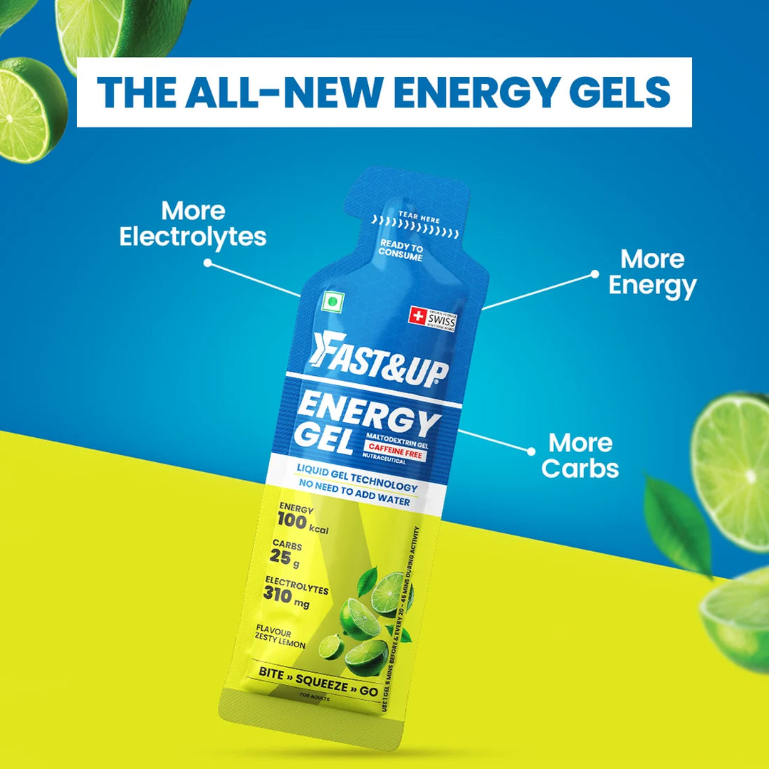 Fast&Up Non Caffeinated Energy Gel (Zesty Lemon)